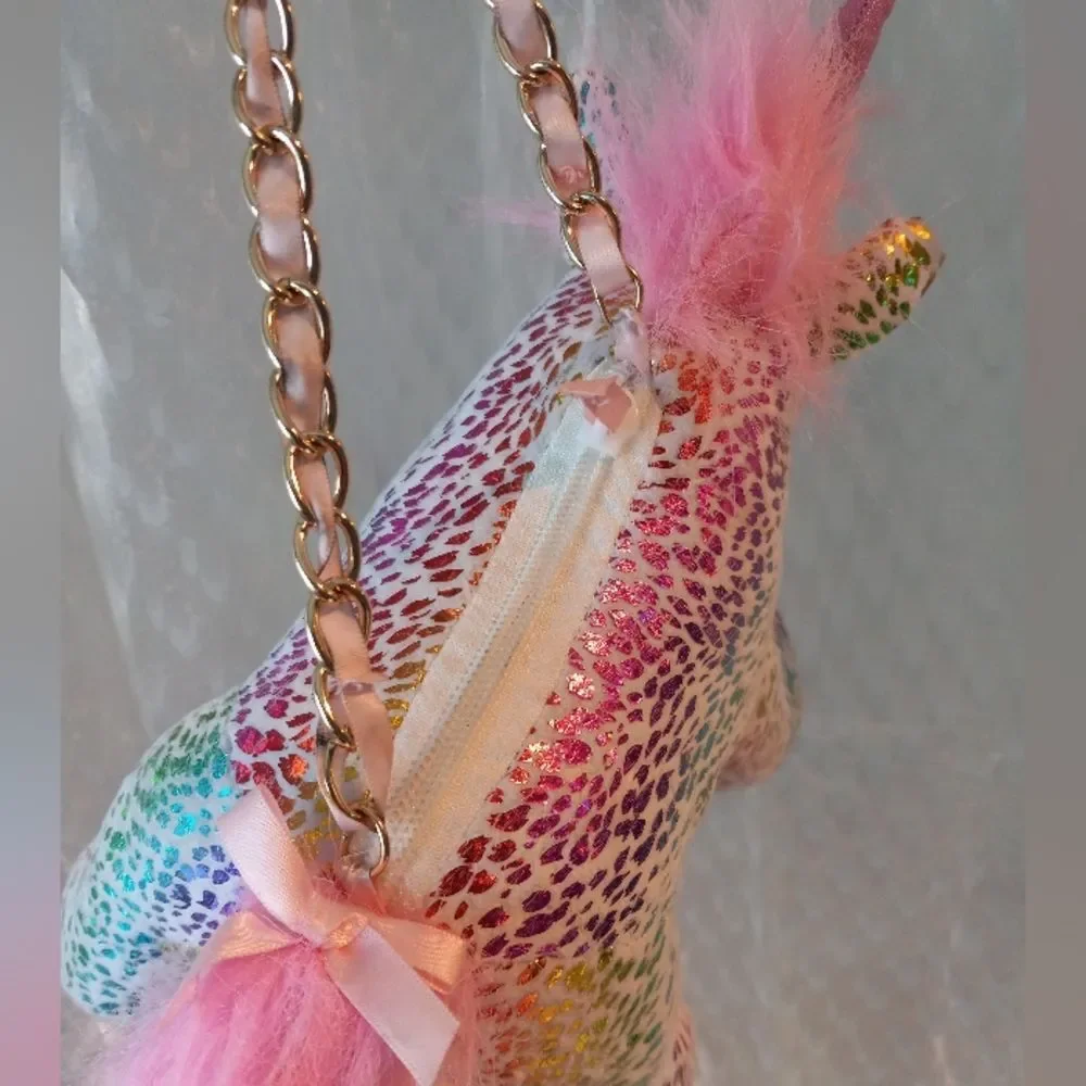 Unicorn Purse Plush Pink-Purple